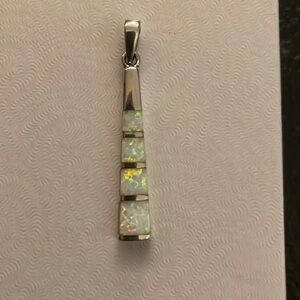 925 Sterling silver and Opal pendant